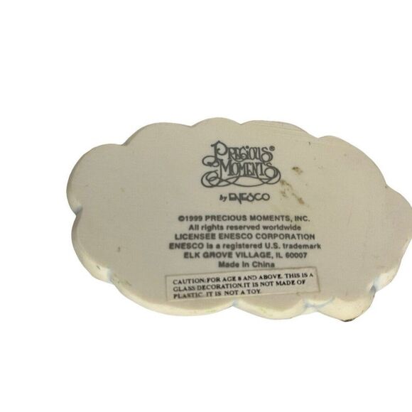 Precious Moments Angel Playing Harp Water Globe Baby Jesus Away Manger Christmas - Picture 6 of 6